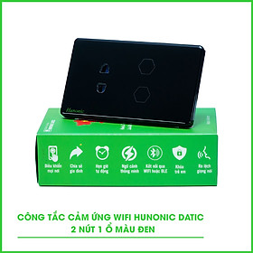 Mua Hàng Chính Hãng - Công Tắc Cảm Ứng Thông Minh Hunonic Datic All New – Điều khiển từ xa bằng điện thoại - Công nghệ 4.0