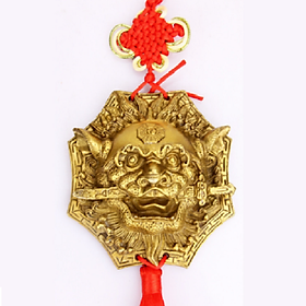 Mua Gương Hổ Phù  Đồng Ngậm Kiếm 14.5cm/22.5cm(trấn trạch chế sát khí hóa giải phong thủy...)