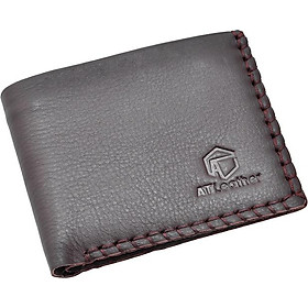 Ví Da Bò Nam Viền May Thủ Công AT Leather AT105 (12 x 9.5 cm)