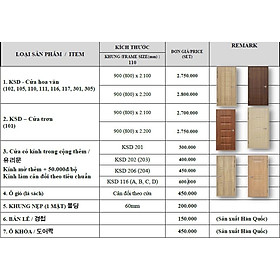 Mua Cửa Nhựa ABS Hàn Quốc KOS.303A-MQ805  Cửa Nhựa Nhà Vệ Sinh Cách Nhiệt  Cách Âm  Không Cong Vênh