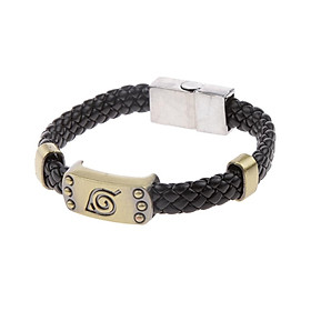 Anime Comic Naruto Leaf Village Logo Konoha Ninja Cosplay Wristband Bracelet