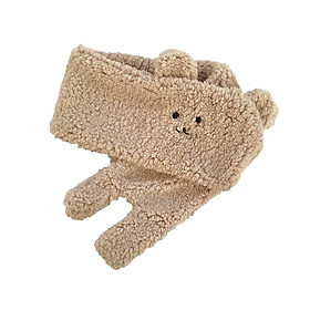 Novelty Neck Warmer Thickened Cartoon Animal Neck Shawl Bear Ear Scarf Neckerchief for Women Men Boys Girls Adults Skiing Cycling