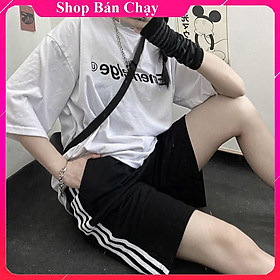 Quần Đùi 3 Sọc Thể Thao, 100% Vải Cotton Siêu Thoáng Mát Có Dây Rút, Túi Chéo, Trẻ Trung, Năng Động, Cá Tính Hot