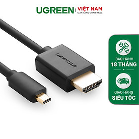 Cáp Chuyển Đổi Ugreen MicroHDMI Sang HDMI V1.4 30102 1.5m - Hàng Chính Hãng