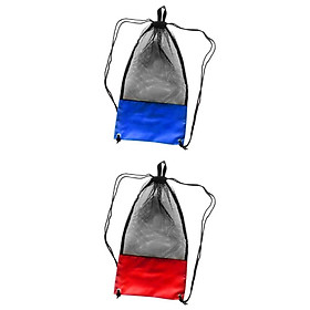 2 Mesh Storage Pouch for Diving Scuba Snorkeling Swim  Flippers