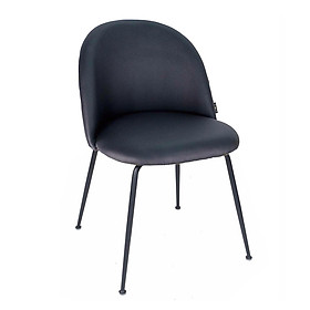 Ghế ăn Ghế trang điểm ghế cafe VELVET C-Pchân sắt sơn tĩnh điện đen thân bọc nệm da (simili ) cao cấp hàng nhập khẩu cao cấp