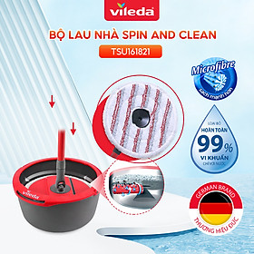 Mua Cây lau nhà VILEDA Spin and Clean đầu lau đĩa tròn  kèm xô giặt xoay 360 độ