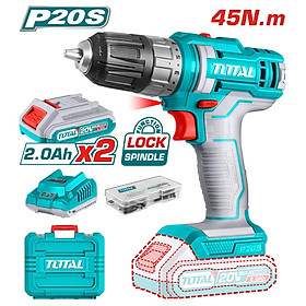 MÁY KHOAN PIN 20V (2 pin 2.0Ah + sạc)TOTAL TDLI200528 - HÀNG CHÍNH HÃNG