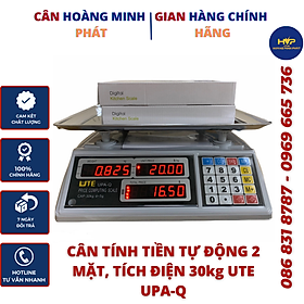 Mua CÂN ĐIỆN TỬ TÍNH TIỀN CAO CẤP 30kg/5g UTE UPA-Q ĐÀI LOAN (Cân điện tử tính tiền tự động - tích điện) - BẢO HÀNH 24 THÁNG   CÂN-HOÀNG-MINH-PHÁT  