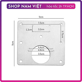 Tấm Inox Gia Cố Sửa Bản Lề Cửa Tủ (Kèm Vít)