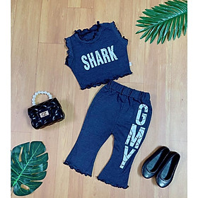 Đồ Bộ Bé Gái Áo Croptop Quần Lửng Ống Loe Cách Điệu Đủ Size Cho Bé Từ 1 Tuổi Đến 8 Tuổi Minmi Baby Kid