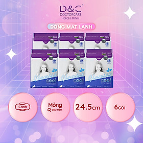 Combo 6 Băng vệ sinh thảo dược Glamiss Cool BVS ban ngày 24cm siêu khô thoáng cả ngày dài