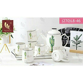 Mua Bộ Ấm Chén Kiểu Hàn Quốc Kèm Khay Cao Cấp (cam kết hàng y hình