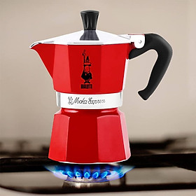 Mua Ấm pha cafe Bialetti Mocha Express Espresso Maker màu đỏ - 3 tách/ lần không dùng cho bếp từ Hàng chính hãng