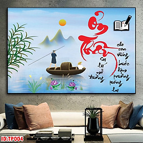 Tranh thư pháp ƠN THẦY trang trí phòng khách treo tường TẶNG KÈM ĐINH TREO TP02