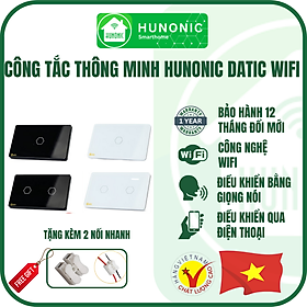 Hình ảnh Công Tắc Cảm Ứng Datic Điều Khiển Mọi Thiết Bị Từ Xa Bằng Wifi Qua Điện Thoại, Thương Hiệu Hunonic, Hàng Việt Nam