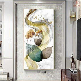 Mua Tranh Treo Tường Phòng Khách Canvas - Tranh Đơn Những Chiếc Lá Nghệ Thuật