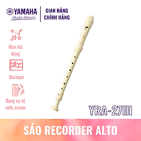 Mua Sáo dọc Recorder Alto YAMAHA YRA-27III kèm túi đựng  dụng cụ vệ sinh  kem bôi khớp nối - Nốt thổi Baroque  tiêu chuẩn giáo dục quốc tế