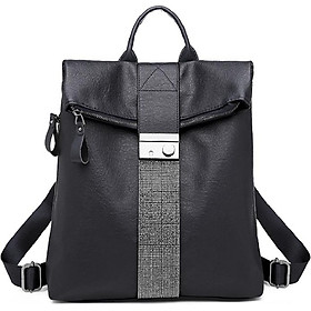 Women's Fashion Multi-function Travel Bag Soft Leather Lock Backpack schoolbag