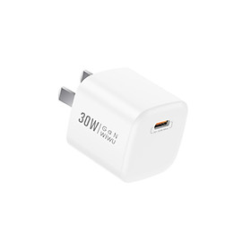 Mua Củ sạc nhanh Wiwu Nano Gan PD Fast Charger Wi-U006 cho điện thoại  sạc nhanh 30W  có cổng sạc chân type c - Hàng chính hãng