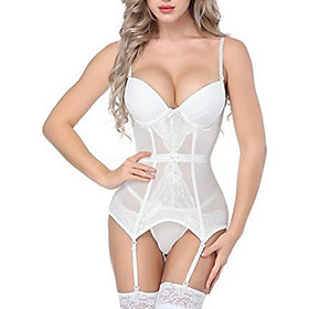 Europe And The United States Erotic Lingerie Suit Sexy Perspective White Shaping Vest Women's Underwear
