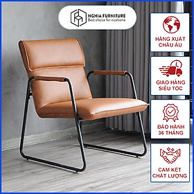 Ghế tựa lưng thư giãn, ghế đọc sách decor Arm Chair NF1 xuất khẩu Châu Âu đệm bọc si cao cấp