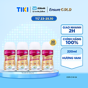 Thùng 30 Chai Sữa Nước Abbott Glucerna Vani 220ml