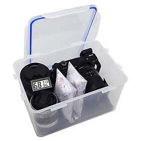 Mua Combo Hộp chống ẩm 4 lít + ẩm kế + 200g hạt hút ẩm xanh (Có tùy chọn máy hút ẩm) cho máy ảnh (tặng mút xốp)