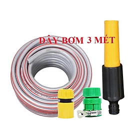Mua Bộ dây vòi xịt nước rửa xe  tưới cây đa năng  tăng áp 3 lần  loại 3m  5m 206622-5 cút sập nối vàng+ tặng đai