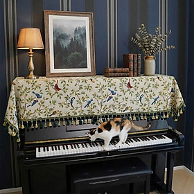 Khăn phủ đàn piano cơ đàn piano điện tử 88 phím phong cách Châu Âu cổ điển sang trọng trang trí noel giáng sinh năm mới- Hàng chính hãng
