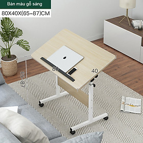 Hình ảnh Bàn đọc sách nhỏ gọn kích thước 40x80cm có thể thay đổi chiều cao, bàn làm việc laptop mặt bàn xoay 360 độ thông minh