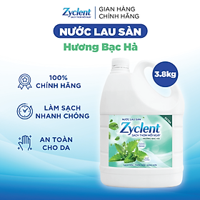 NƯỚC LAU SÀN ZYCLENT EXTRA HƯƠNG BẠC HÀ - 3.8KG