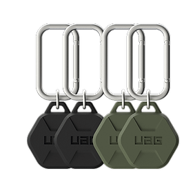Bộ 4 Vỏ Bảo Vệ dành cho Apple AirTag UAG Scout - 2 Black/2 Olive - Hàng Chính Hãng