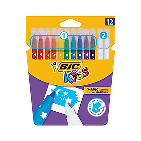 BIC BAK children's magic erasable watercolor pen (10 colors + 2 erasable pens) imported stationery children's students painting and painting watercolor pen