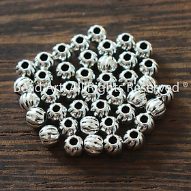 3MM Charm Bi Tròn Bạc 925 Phối Vòng Tay, Chuỗi Hạt, Trang Sức - Bead Art