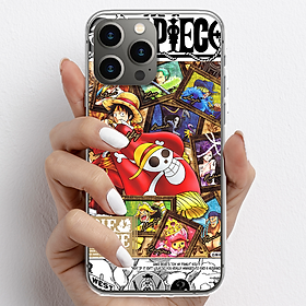 Ốp lưng cho iPhone 13 Pro, iPhone 13 Promax nhựa TPU mẫu One Piece cờ đỏ