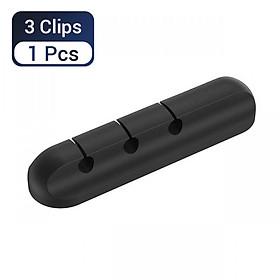 Cáp Silicone tổ chức USB Type-C Cáp Winder Quản lý cáp linh hoạt clip cho tai nghe của tai nghe Màu xe điện: 3 clip