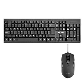 Bộ Bàn Phím Và Chuột Có Dây NEO KM101BLK - Hàng Chính Hãng