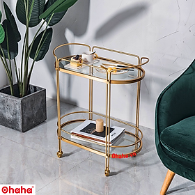Mua KỆ TRANG TRÍ PHÒNG KHÁCH SANG TRỌNG CÓ BÁNH XE CAO CẤP OHAHA - KTT025