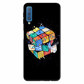 Ốp lưng in cho Samsung A7 - 2018 Rubik Vũ Trụ