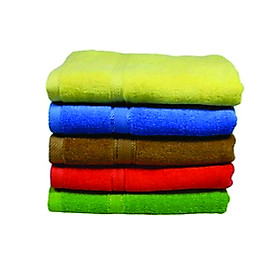 Combo 5 khăn tắm cotton 1 mét - giao màu ngẫu nhiên