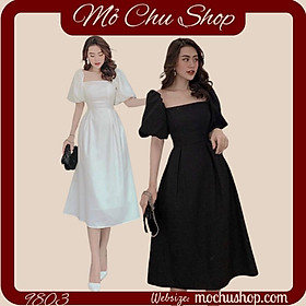 ĐẦM XÒE TAY BỒNG CỔ VUÔNG 74262018 [MỎ CHU SHOP