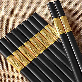 Mua Đũa - Combo 30 đôi đũa khảm vàng - Đũa ăn viền vàng - đũa ăn cơm - đũa ăn đen viền vàng