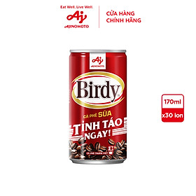 Hình ảnh Thùng 30 Lon Cà Phê Birdy® Sữa 170ml/Lon