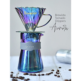 Mua Bộ phễu V60 pha cà phê pour over thủy tinh Brewista Tornado Dripper & Server - Màu cực quang