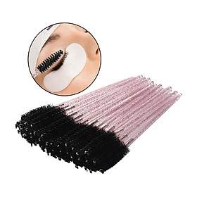 50Pcs Disposable Wands Eyelash Brushes Makeup Eyelash Extension Purple
