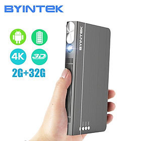Máy chiếu Mini thông minh Byintek P12 tích hợp pin, trình chiếu không dây - Hàng chính hãng