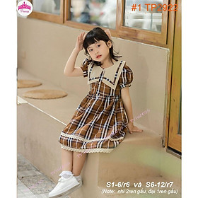Đầm váy bé gái, Đầm babydoll cho bé gái phong cách Hàn Quốc từ 12-40kg chất kate mềm mát