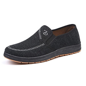 Giày Lười Nam Giày sneaker HHT -GS98 - Đen-Nâu