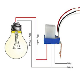 Công tắc cảm biến ánh sáng tự động bật tắt đèn ngoài trời AS10 AC220V/12VDC